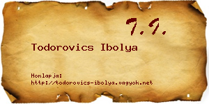 Todorovics Ibolya névjegykártya