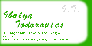 ibolya todorovics business card